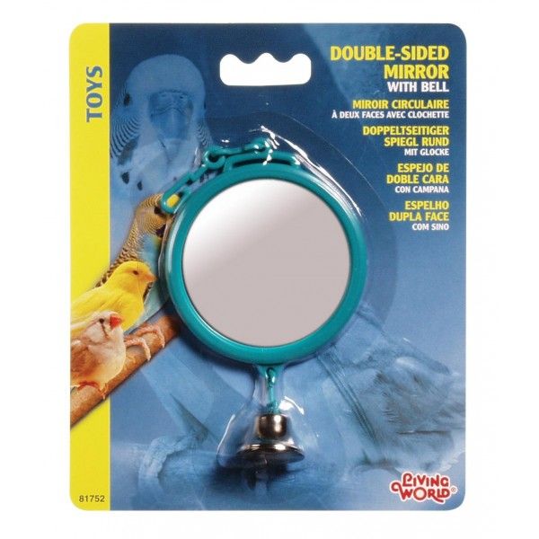 Living World Round Double Sided Plastic Mirror with bell