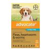 ADVOCATE FOR DOGS FOR MEDIUM DOGS 4 TO 10 KG - 3 DOSES