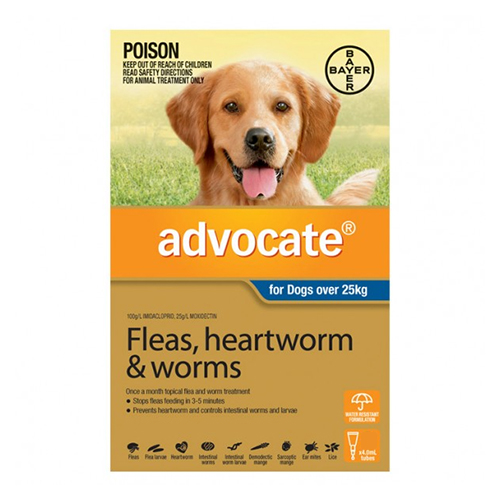 ADVOCATE FOR DOGS FOR EXTRA LARGE DOGS OVER 25 KG - 3 DOSES