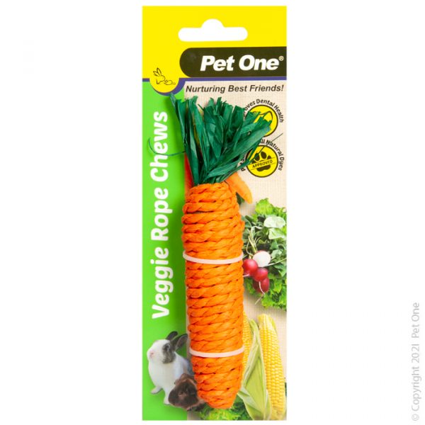 Carrot Veggie Rope Chew - Medium