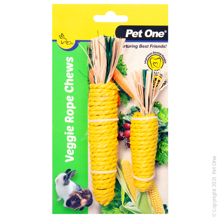 Corn Veggie Rope Chew Twin Pack - SMALL & MEDIUM