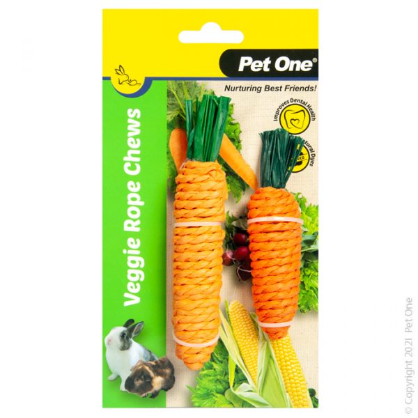 Carrot Veggie Rope Chew Twin Pack - SMALL & MEDIUM