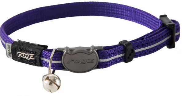 Rogz Alleycat Safeloc Collar 8mm - Purple