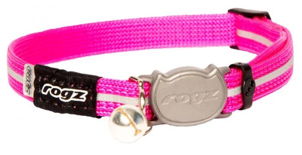 Rogz Alleycat Safeloc Collar 8mm - Pink