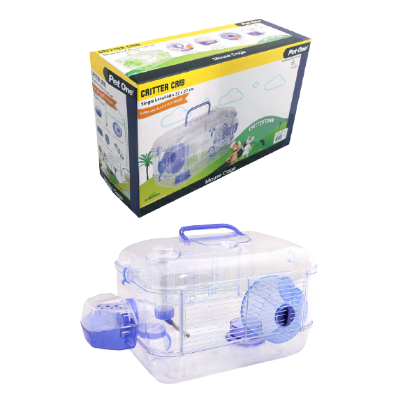 Critter Crib Mouse Habitat 1 Level 40L X 27W X 27cm H Purple