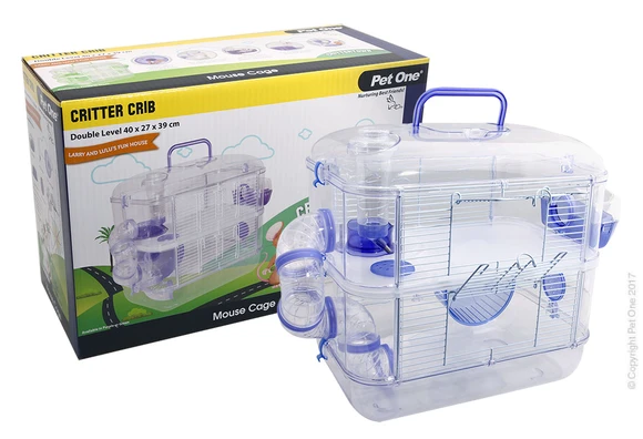 Critter Crib Mouse Habitat 2 Level 40L X 27W X 39cm H Purple