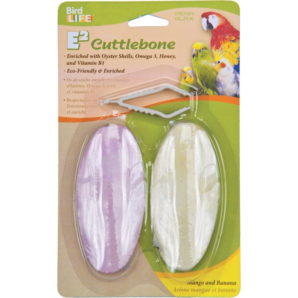Penn Plax E2 Cuttlebone Mango/Banana 2 pack 13cm