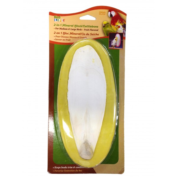 Giant Mineral Treat Cuttlebone for Parrots 23cm Fruit Flavour
