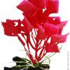 Plastic Plant Red Variegated Hygrophila W Log Base Sm