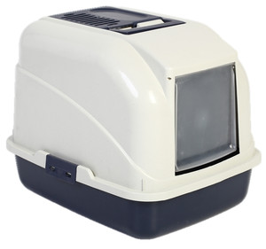 Hooded Cat Toilet Litter Tray w/Flapdoor