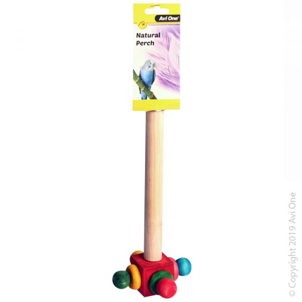 Perch Wooden With Rotating End 24.5cm