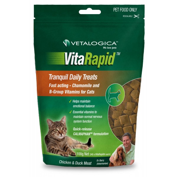 VitaRapid Tranquil Treats for Cats 100gm