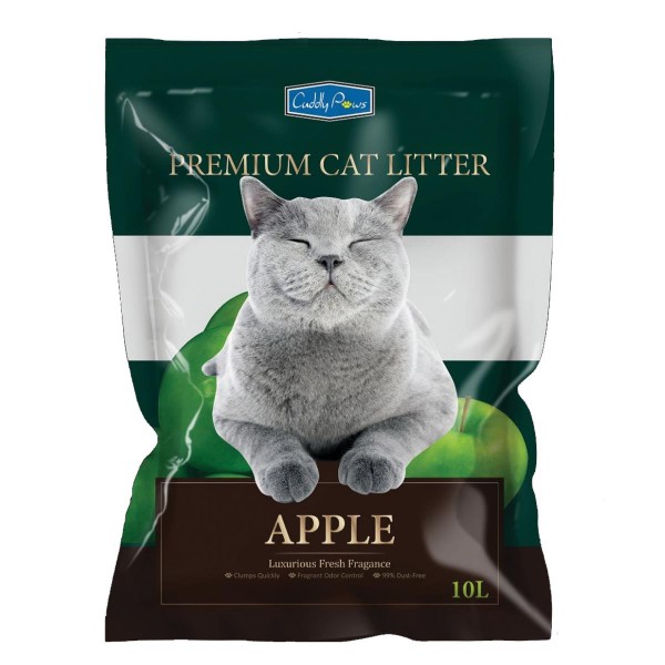 Cuddly Paws Bentonite Cat Litter Apple 10ltr