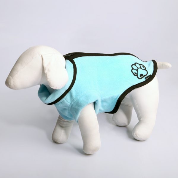 Dog Coat JumpSuit 30cm Heavy Fleece Zip Up Blue