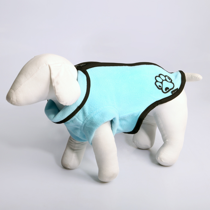 Dog Coat JumpSuit 30cm Heavy Fleece Zip Up Blue
