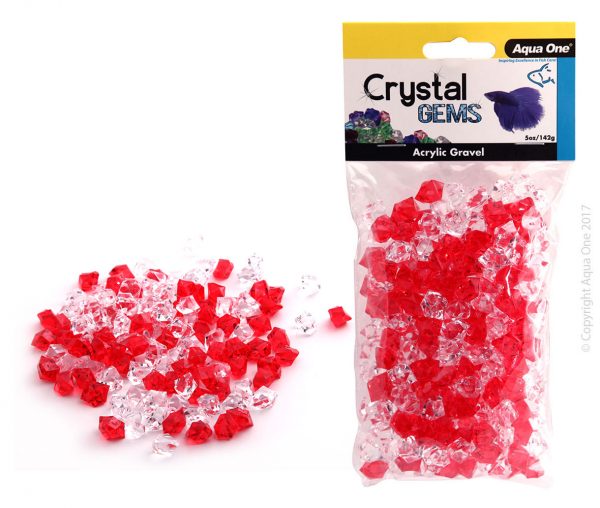 Crystal Gems Acrylic Betta Gravel 142g 15mm Fire N Ice