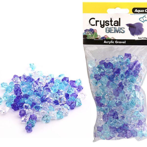 Crystal Gems Acrylic Betta Gravel 142g 15mm Frosty Blue