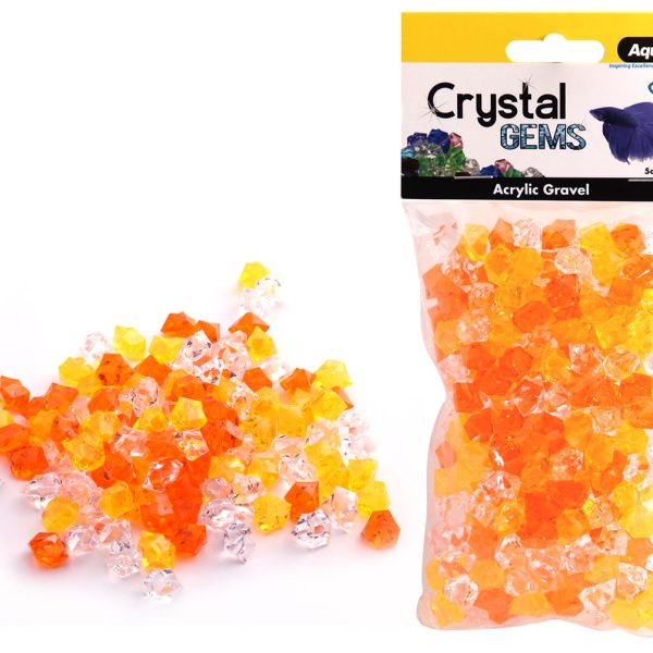 Crystal Gems Acrylic Betta Gravel 142g 15mm Sunset