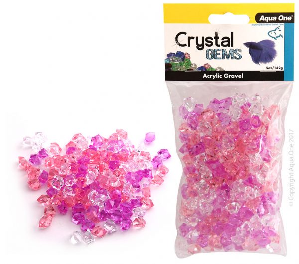 Crystal Gems Acrylic Betta Gravel 142g 15mm Purple Passion