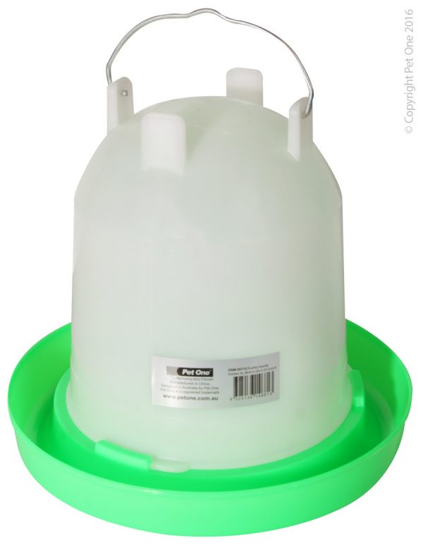 Poultry Gravity Drinker 4L 28.8cm Dia X 25.2cm H