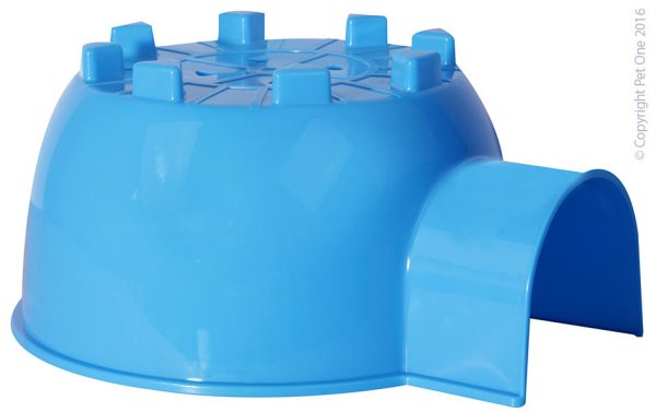 Small Animals Hide Plastic Igloo (L) 30x26.5x14cm Blue