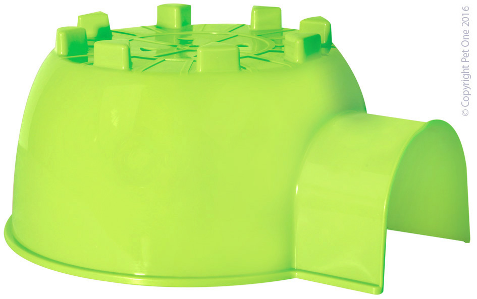 Small Animals Hide Plastic Igloo (L) 30x26.5x14cm Green