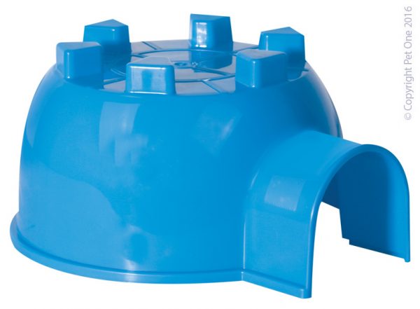 Small Animals Hide Plastic Igloo (M) 19x16.6x9.3cm Blue