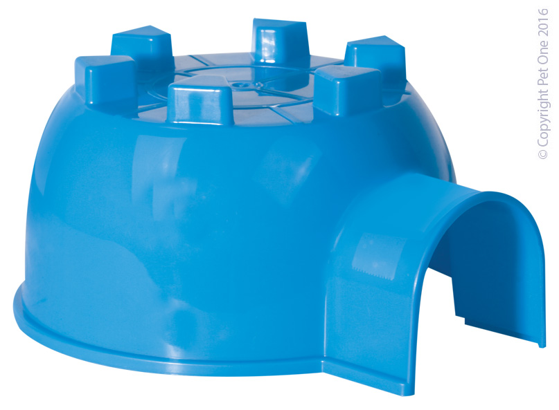 Small Animals Hide Plastic Igloo (M) 19x16.6x9.3cm Blue