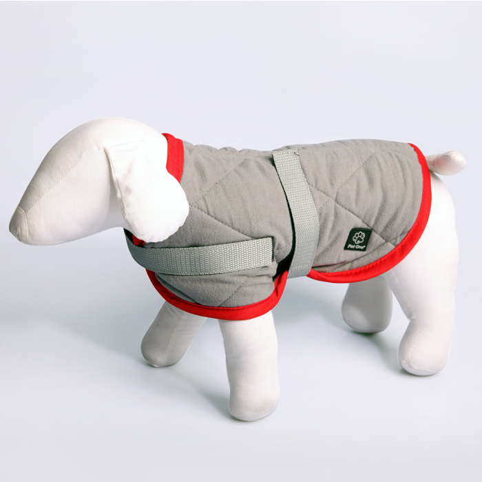 Dog Coat NightSleeper 25cm Grey Red