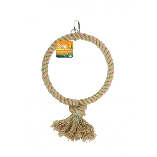 Birdie Jute Parrot Ring Single 20cm