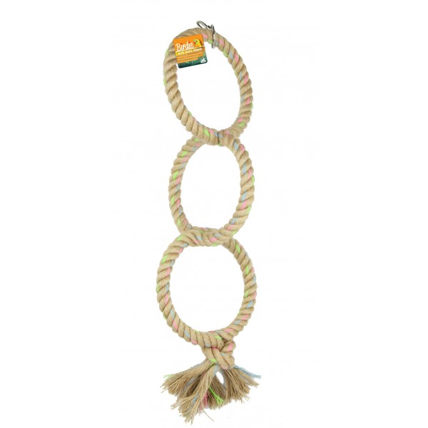 Birdie Jute Parrot Ring Triple 16cm each