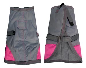 Dog Coat NightWalker 70cm W Proof Refl Grey Pink