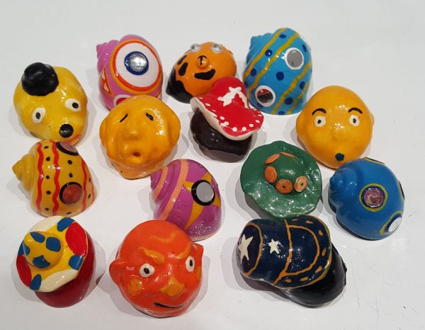 3D Painted Hermit Crab Shells