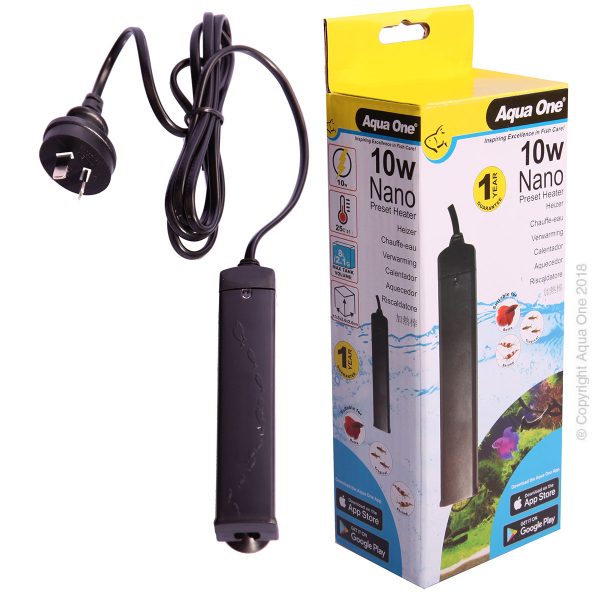 Nano Plastic Preset 10W Heater 13.5cm 240V 50hz