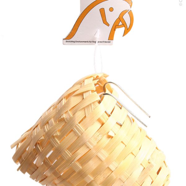 Bird Nest (finch) Wicker With Hanging Bracket (S) 7x10x12cm