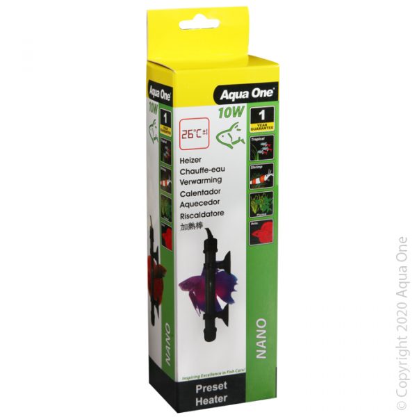 Nano Betta Glass Preset 25c Heater 10W 12cm 240V 50hz