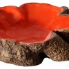 Hermit Crab Tree Stump Bowl Orange Small 10 X7.6x3cm