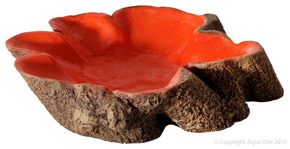 Hermit Crab Tree Stump Bowl Orange Small 10 X7.6x3cm