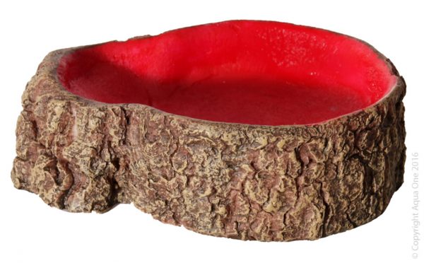 Hermit Crab Tree Stump Bowl Red Large 14 X10x3cm
