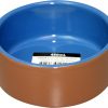 Bowl Terracotta Blue Glazed 11.7cm Dia 450ml