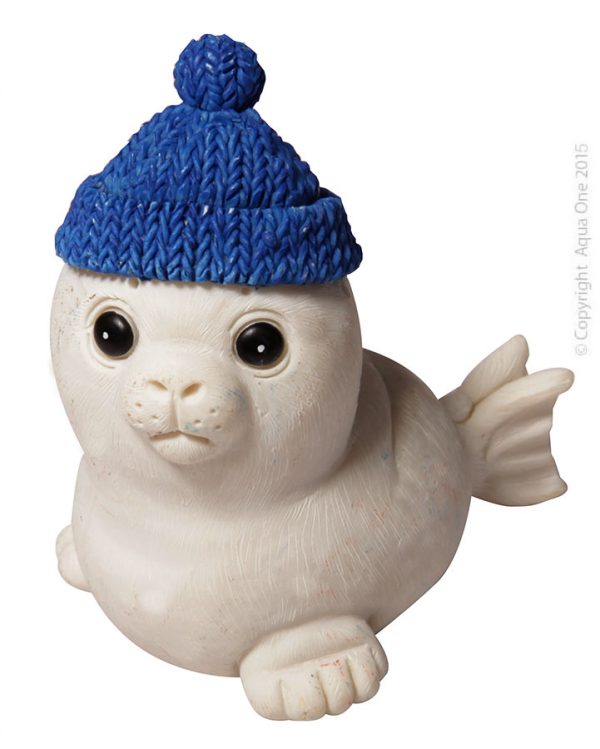 Ornament White Seal 6x4.6x7cm