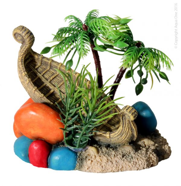 Ship Wreck With Palm Tree Ornament