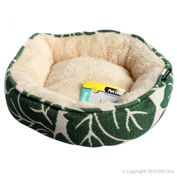 Tropical Leaf Round Bed - 20 x 20 x 8 cm