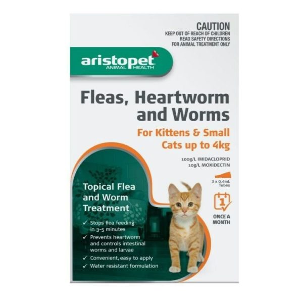 Aristopet Spot Treatment Cat/Kitten Up To 4kg - 3 Pack