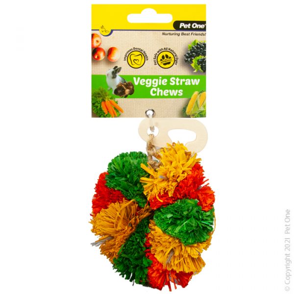 Veggie Straw Chew Donut Hanging 9cm