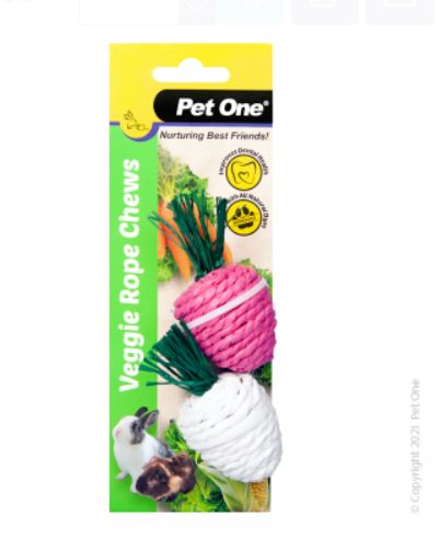 Veggie Rope Twin Pack - Radishes (white/pink)