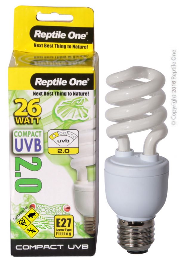Compact UVB Bulb 26W UVB 2.0 E27 Fitting