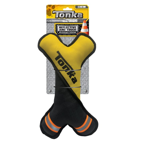 TONKA Tuff Poly Filled Twist Bone Yellow/Black 35cm