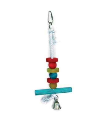 Wood & Rope Bird Toy - 30cm x 11cm