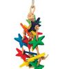 Leather Bird Toy With Stars - 15cm